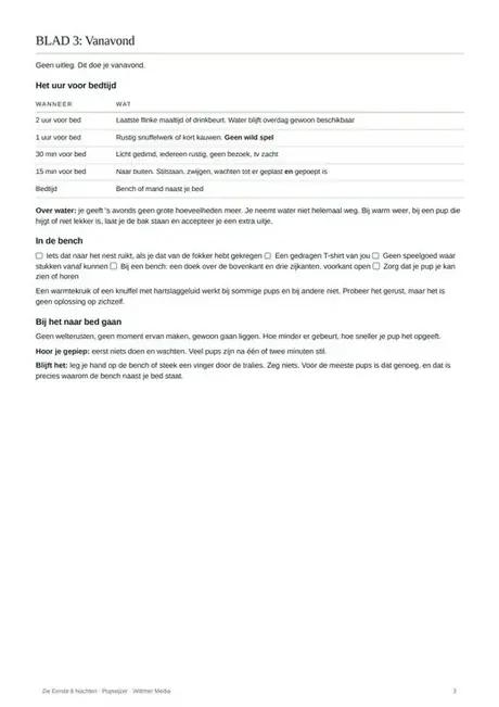 Blad over vanavond